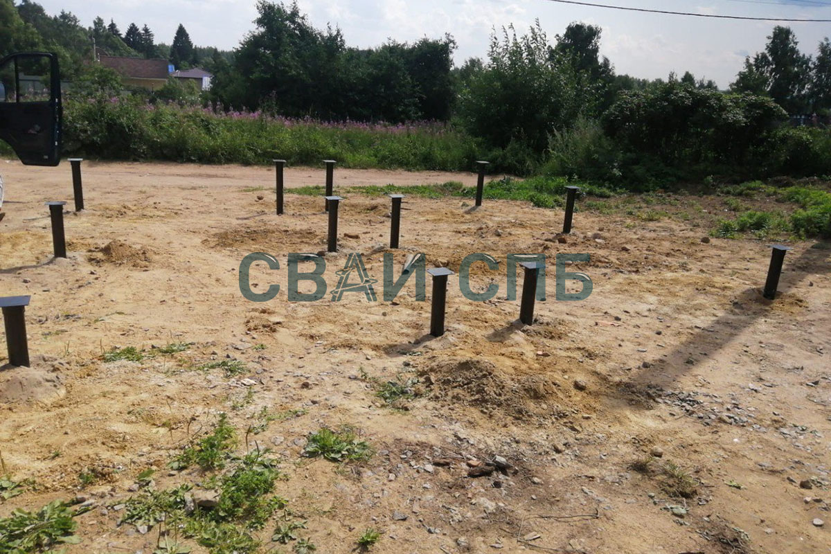 Монтаж свайно-винтового фундамента в деревне Агалатово