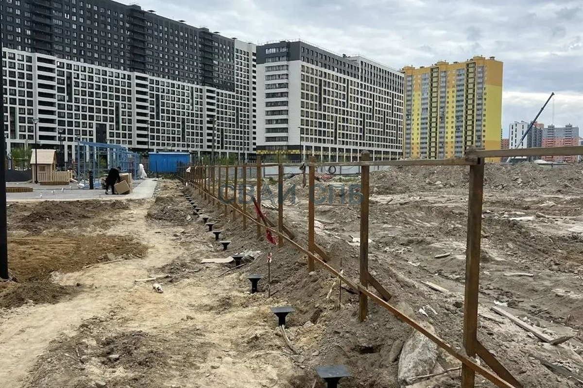 Свайно-винтовой фундамент в городе Мурино Ленинградской области